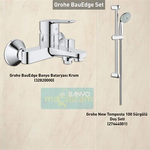 Grohe BauEdge Set (Banyo Bat.+Sürgülü Duş)