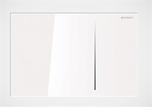 Kumanda Kapağı Sigma70-Çift Basmalı-8 cm Gömme Rezervuar-Beyaz Cam