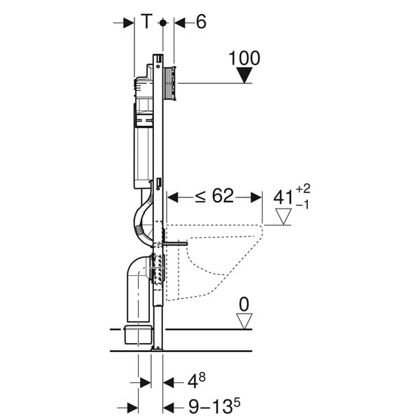 Geberit Gömme Rezervuar Sigma - 12 cm (2016)- Duofix (Alçıpan)