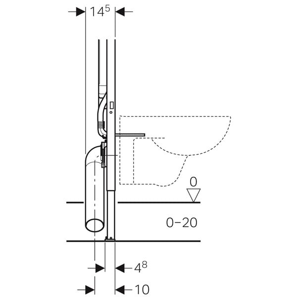 Geberit Sigma Gömme Rezervuar 8 cm İnce (2016)-Duofix (Alçıpan)