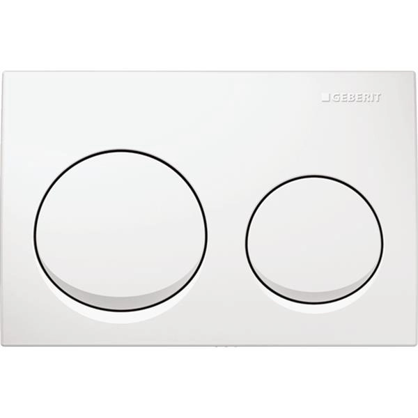 Geberit Alpha 20 Kumanda Kapağı, Çift Basmalı, Beyaz