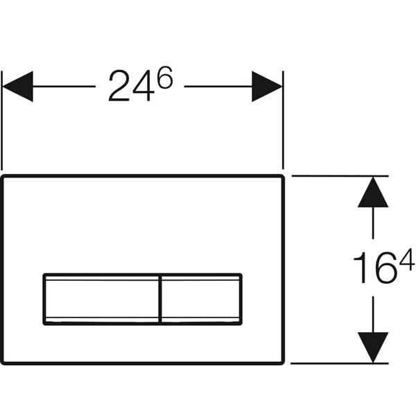 Geberit Sigma50 Kumanda Kapağı-Çift Basmalı - Parlak Krom