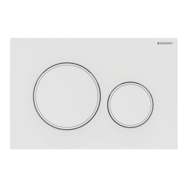 Geberit Kumanda Kapağı Sigma20 - Çift Basmalı Mat Beyaz/Beyaz/ Mat beyaz