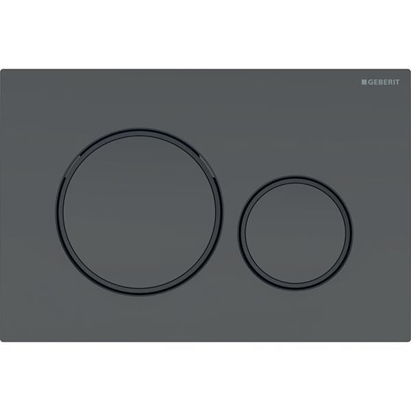 Geberit Kumanda Kapağı Sigma20 - Çift Basmalı Mat Siyah/Siyah/ Mat Siyah