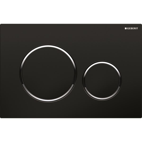 Geberit Sigma20 Kumanda Kapağı Çift Basmalı - Siyah / Parlak / Siyah