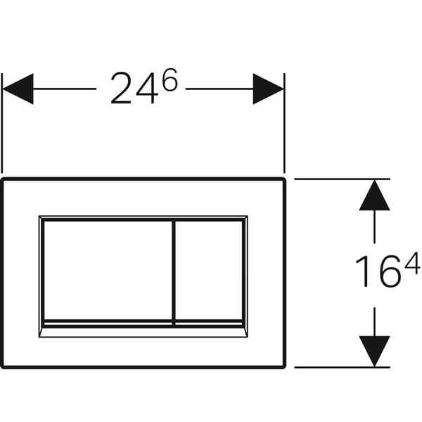 Geberit Sigma30 Kumanda Kapağı-Çift Basmalı - Parlak/ Mat /Parlak