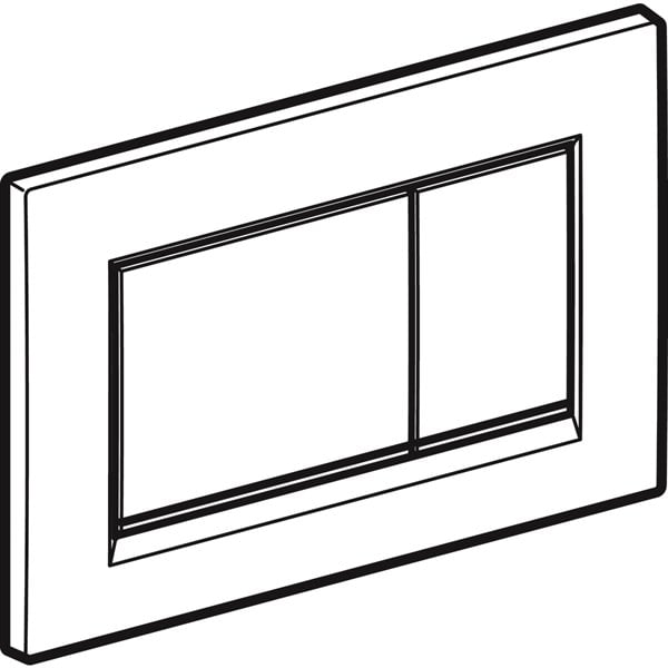 Geberit Sigma30 Kumanda Kapağı-Çift Basmalı - Beyaz/ Parlak /Beyaz