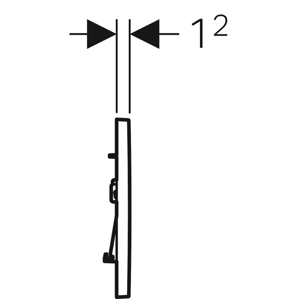 Geberit Sigma30 Kumanda Kapağı-Çift Basmalı - Siyah/ Parlak /Siyah