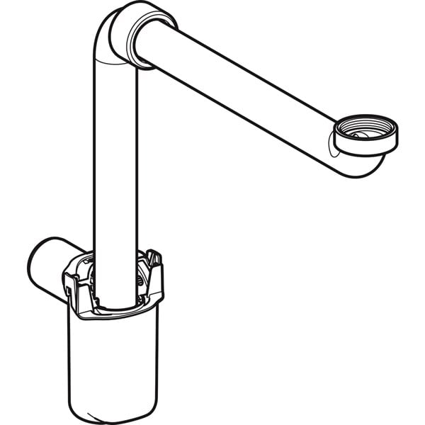 Geberit Lavabo Sifonu - Yer Tasarruflu Beyaz + Lavabo Süzgeci