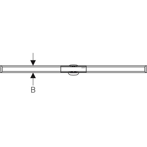Geberit CleanLine20 Duş Kanalı Kapağı 30-90 cm Paslanmaz Çelik-Paslanmaz Kenar