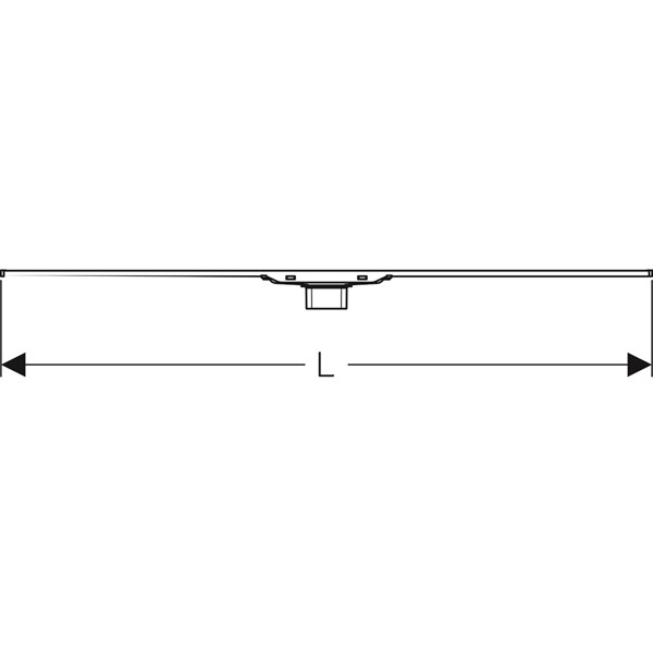 Geberit CleanLine20 Duş Kanalı Kapağı 30-90 cm Paslanmaz Çelik-Paslanmaz Kenar
