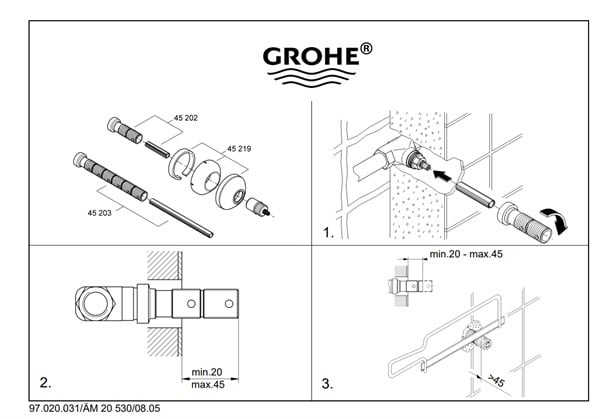 Grohe Uzatma Seti 80 mm (plastik)