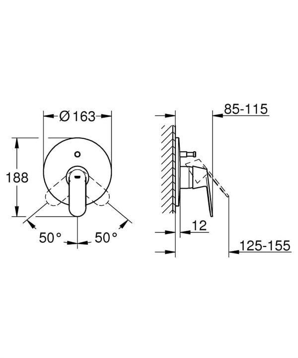 Grohe Eurosmart Cosmo Ankastre Banyo/Duş Seti