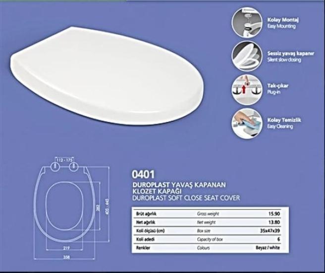 Nkp Genesis Duroplast Klozet Kapağı Yavaş Kapanır