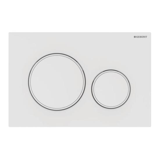 Geberit Kumanda Kapağı Sigma20 - Çift Basmalı Mat Beyaz/Beyaz/ Mat beyaz