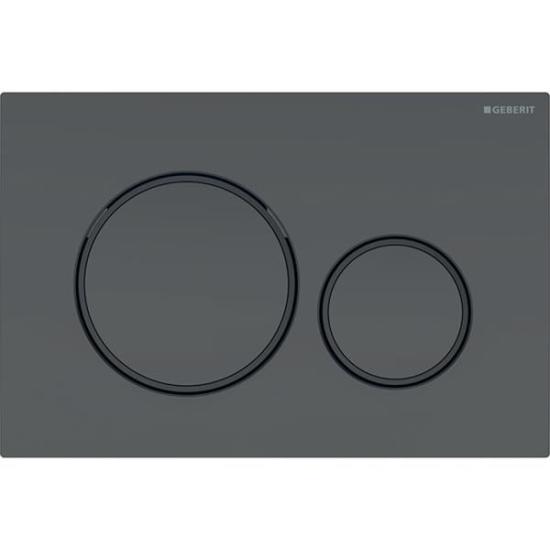 Geberit Kumanda Kapağı Sigma20 - Çift Basmalı Mat Siyah/Siyah/ Mat Siyah