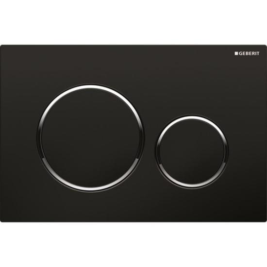 Geberit Sigma20 Kumanda Kapağı Çift Basmalı - Siyah / Parlak / Siyah