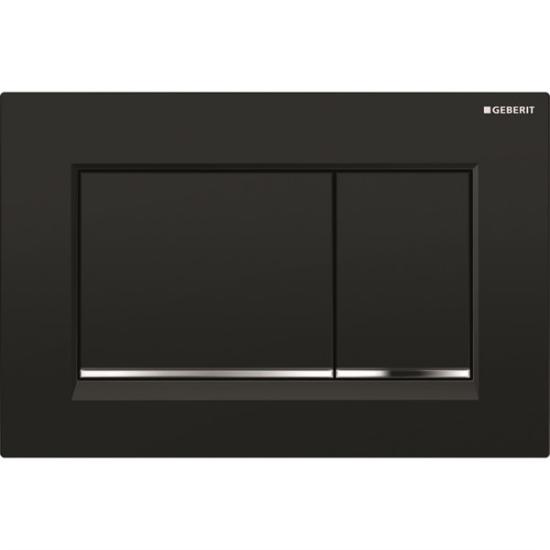 Geberit Sigma30 Kumanda Kapağı-Çift Basmalı - Siyah/ Parlak /Siyah