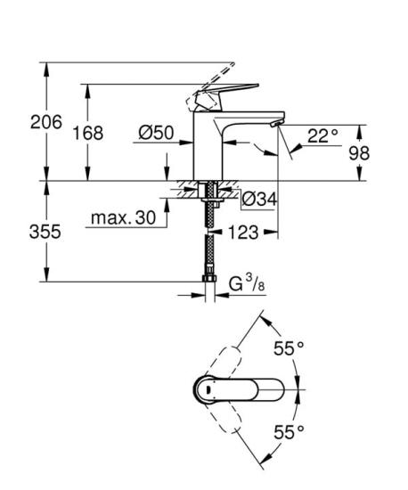 Grohe Eurocosmo Tek Kumandalı Lavabo Bataryası