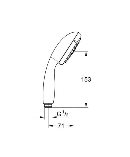 Grohe New Tempesta 100 El Duşu 3F