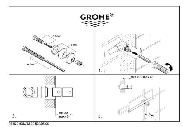 Grohe Uzatma Seti 80 mm (plastik)